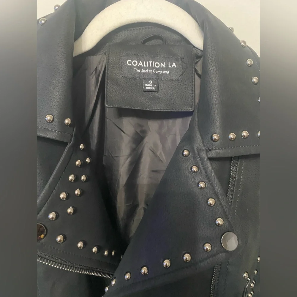 Black Biker Jacket - Picture 3 of 6